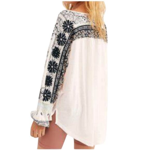 Free People Tripoli Embroidered Tunic Top Women's Size M - Picture 2 of 8